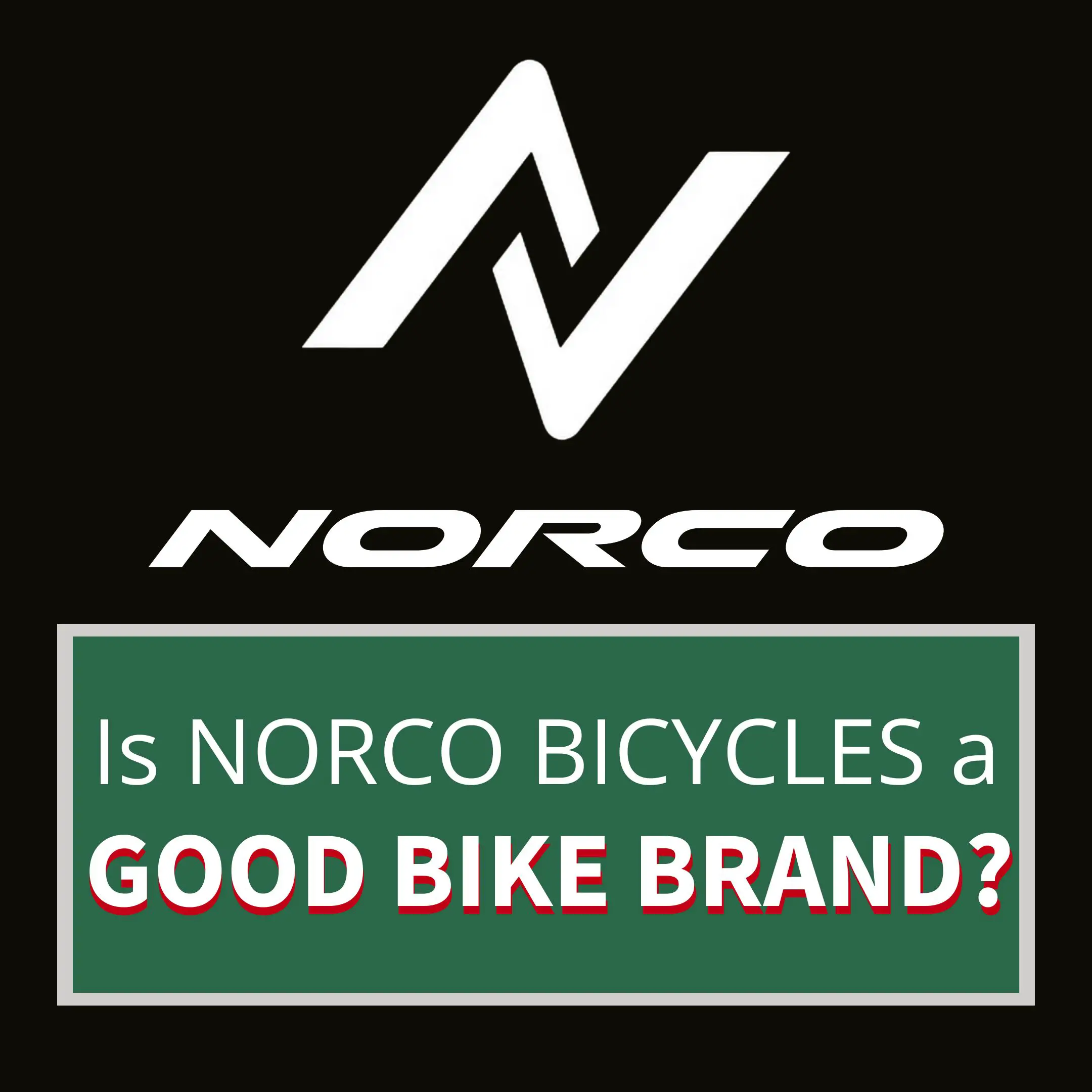 Norco bicycles white logo on a black background